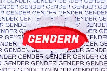 Gendern als Symbol für gendergerechte Sprache Kommunikation Konzept