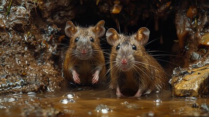 Rats depicted in a raw, ugly beauty, urban wildlife survival