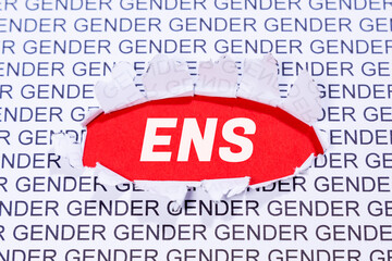 Gendern ENS als Symbol für gendergerechte Sprache Kommunikation Konzept - 786526892