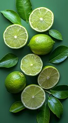 Vibrant lime green backdrop, zesty and full of life