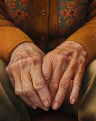 Fototapeta premium hands of old woman
