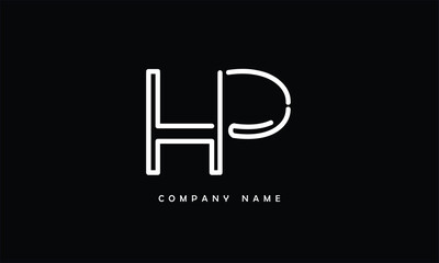 HP, PH, H, P Abstract Letters Logo Monogram