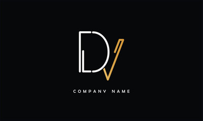DV, VD, D, V Abstract Letters Logo Monogram