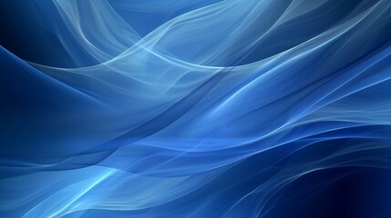 Fluid blue abstract design waves curves digital art background wallpaper