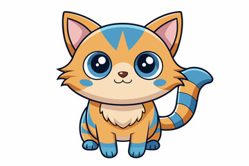 Adorable Cat Designs in Kawaii Chibi Style design.