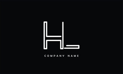 HL, LH, H, L Abstract Letters Logo Monogram