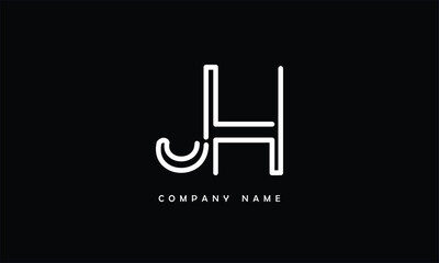 JH, HJ, J, H Abstract Letters Logo Monogram