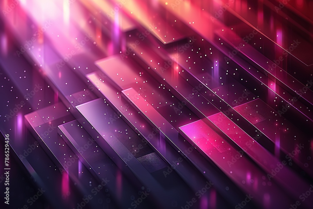 Poster a dark purple gradient background with diagonal lines, featuring a minimalist style and a modern col