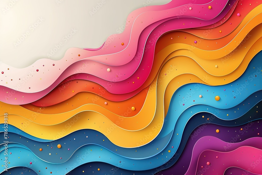 Poster a modern, abstract background with geometric shapes and vibrant colors for an eye-catching presentat