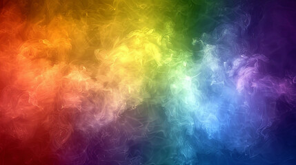 A colorful smokey background with a rainbow in the middle