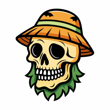 rustic skull vector illustration