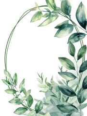 laurel wreath isolated on white background WATER COLOR PAINTING