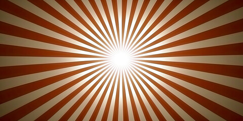 Fototapeta premium A bright orange and white striped background with a white dot in the center