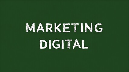 En un fondo verde, las palabras 'Marketing Digital' están escritas.