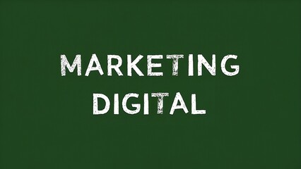 Obraz premium En un fondo verde, las palabras 'Marketing Digital' están escritas.