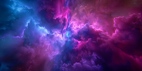 Obraz na płótnie Canvas A colorful space scene with purple and blue clouds