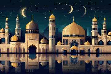 Fototapeta na wymiar Vector illustration of Abstract background for ramadan kareem