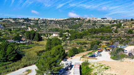 Semi-arid landscape and features in Alicante province, Spain