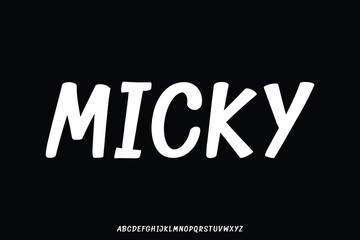 Obraz premium Playful marker alphabet font vector for poster and headline