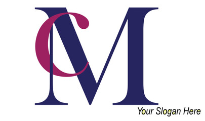 CM or MC ‍abstract outstanding professional business awesome artistic branding company different colors illustration logo