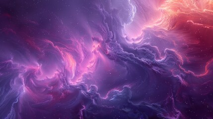 Majestic Cosmic Nebula with Swirling Pink and Purple Hues - obrazy, fototapety, plakaty