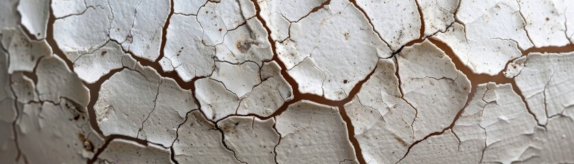 Obraz premium A close up of cracked paint on a wall.