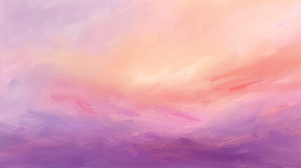 Oil paint background with soft blended tones of pastel pink lavender and peach.