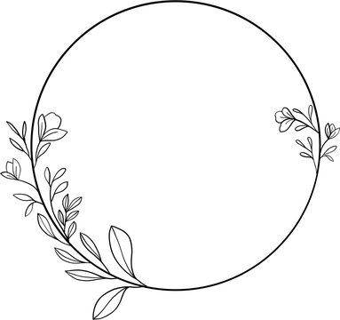 Wreath of floral and flower illustration
