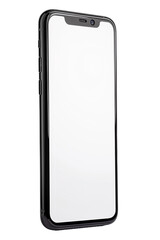 Black Smartphone - isolated on White Transparent Background, PNG
