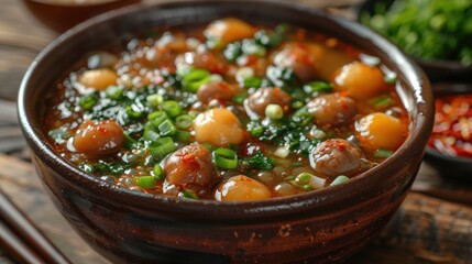 Traditional Chinese longan date soup
