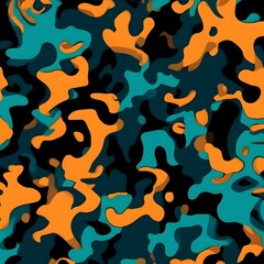Obraz premium camouflage liquid background fabric texture, fashionable pattern 