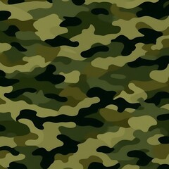 Fototapeta premium Camouflage green pattern texture for print, army background, stylish pattern