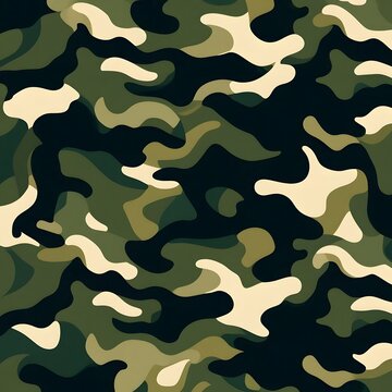 Camouflage green pattern texture for print, army background, stylish pattern