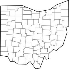 outline drawing of ohio state map.
