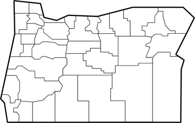 outline drawing of oregon state map.