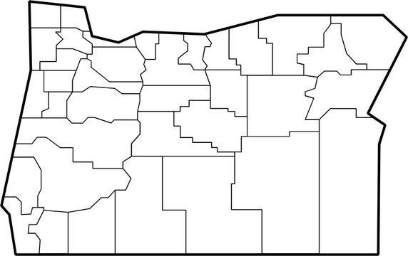 outline drawing of oregon state map.