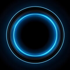 Obraz premium Abstract neon bright color circle of glowing neon lighting on dark background