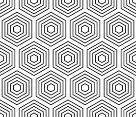 Minimal geometric background. Hexagon stacked mosaic cells. Large hexagons. Seamless tileable vector illustration.