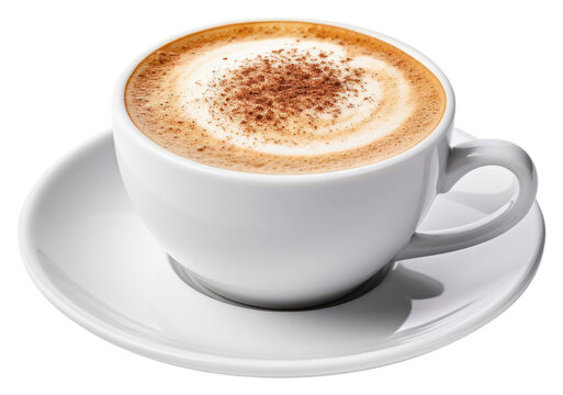PNG Hot cappuccino coffee saucer latte