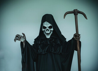 horror grim reaper on judgment day black