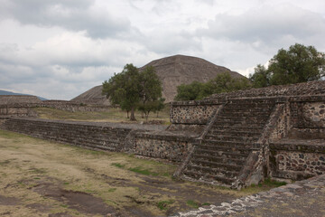 Mexico Teotihuacan view on a normal winter day