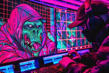 Fototapeta premium The latest in cyber technology not only saves endangered animals but also gives them new life, their rehabilitations followed closeup