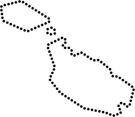 dot line drawing of malta map.