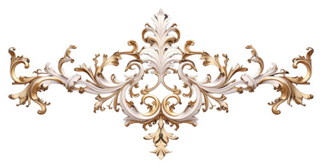 PNG Rococo ornament frame graphics jewelry pattern - obrazy, fototapety, plakaty