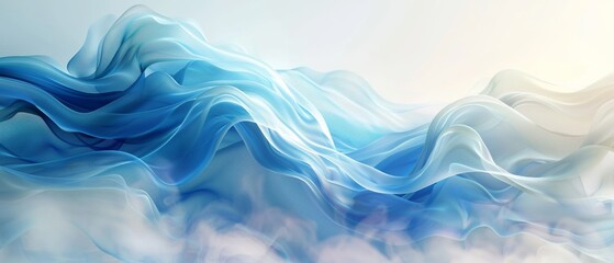 Vivid blue wave abstraction, premium certificate layout - obrazy, fototapety, plakaty