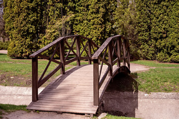 Wooden bridge in the park