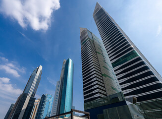  Wolkenkratzer Downtown ,  Dubai, Vereinigte Arabische Emirate, Westasien, - obrazy, fototapety, plakaty