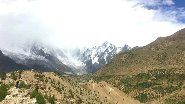 Nanga Parbat aka killer mountain shrouded in thick clouds