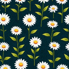 simple flower-patterned wallpaper-Generative AI
