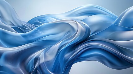 Fluid blue curves, modern corporate backdrop